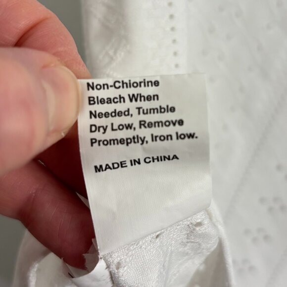 White Eyelet Tank Top - Picture 7 of 7